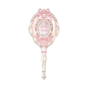 Flower Knows Bunny Garden Vanity Hand Mirror In Rosette Pink & Hair Clip In Pink